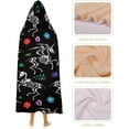 thumbnail image 4 of Tropical Neon Palm Leaves Hooded Blanket Soft Fleece Flannel Blanket All Season Blankets for Bed Decorative 40"x50", 4 of 6