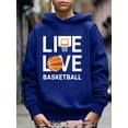 thumbnail image 3 of Casual Pullover For 5-14Y Kid Boys LOVE LIVE BASKETBALL Print Cute&Cozy Spring Autumn Outdoor Hoodie, 3 of 8