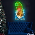 thumbnail image 3 of Shinelab Gnome Neon Sign with Gingerbread Man, Christmas LED Light for Holiday Decor 15354, 3 of 3