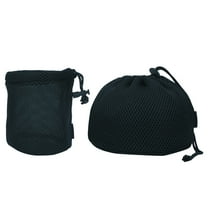 Black Nylon Mesh Bag Camping Pots Storage Bag Tableware Organizers Travel Stuff Sacks Drawstring Bag Outdoor Camp Supplies