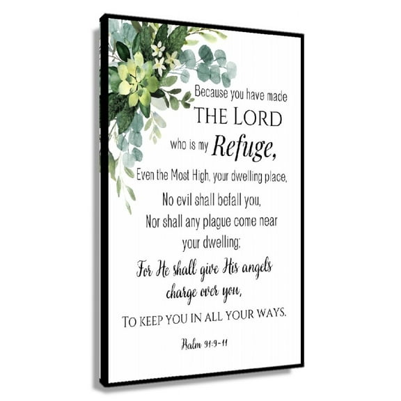 Psalm 91 9-11 Print Motivational Scripture Scripture Wall Art Printable Wall Art Christian Poster Landscape Printed Canvas Pictures for Bedroom