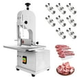 thumbnail image 4 of 1500W Commercial Bandsaw Machine, 19x15" Stainless Steel Worktable, Cuts 0.04-5.0" Thickness Electric Bone Saw Machine, Frozen Meat Cutter with 8 Blades Included, for Rib Pork Beef, 4 of 8