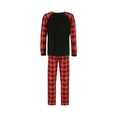 thumbnail image 4 of Qiylii Christmas Family Matching Sleepwear Set, Deer Print Tops+Plaid Trousers, 4 of 9