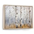 thumbnail image 2 of Designart "Birch Trees: Minimalist Scenery I" Tree Birch Floater Framed Canvas Wall Art, 2 of 5