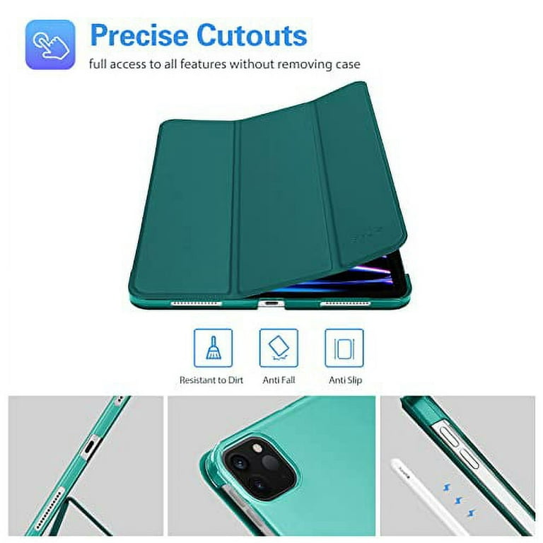 Cover for iPad Pro 11 Inch Case 2022/2021/2020/2018, Slim Stand Hard Back  Shell Smart Cover for iPad Pro 11 4th Generation 2022 / 3rd Gen 2021/ 2nd