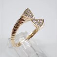 thumbnail image 2 of Hitanshu Jewels 1.50 Ct Round Cubic Zirconia Crossover Bypass Band Ring 14k Yellow Gold Plated, 2 of 6