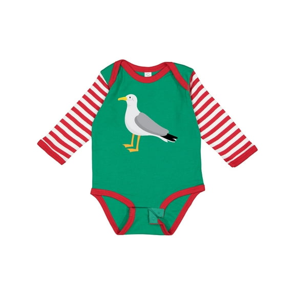 Inktastic Funny Seagull Bird Boys or Girls Long Sleeve Baby Bodysuit