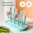 thumbnail image 4 of Pink Baby Bottle Drying Rack, Portable Bottle Holder for Baby Accessories, 4 of 10
