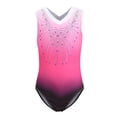 thumbnail image 4 of Ballet gymnastics suit sleeveless diamond dance practice pattern gradient body suit clothes dance clothes, 4 of 6