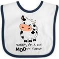 thumbnail image 3 of Inktastic Sorry, I'm a Bit Moody Today Cute Cow Pun Boys or Girls Baby Bib, 3 of 4