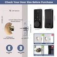 thumbnail image 3 of Cerradura de puerta de entrada sin llave - Cerraduras de puerta inteligentes con huella digital y teclado digital - Cerradura de cerrojo para puerta delantera - Fácil de instalar, control de aplicació, 3 of 5