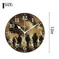 thumbnail image 2 of 12 Inch Wall Clock Battery Operated Silent Clock Decorative for Office, Kitchen, Outdoor, Living Room，American Armed forces Day attractive, 2 of 4