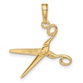 thumbnail image 3 of 14k Yellow Gold 3-D Moveable Scissors Pendant Charm, 3 of 5