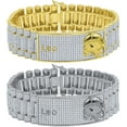 thumbnail image 3 of Mens Zodiac Sign Astrology Horoscope Leo Lion 14K Gold Finish Simulated Diamond Bracelet 8.5'', 3 of 6
