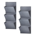 thumbnail image 2 of Organizador colgante de 2 piezas para sobre la puerta con 3 bolsillos de almacenamiento para ropa sucia gris, 2 of 9