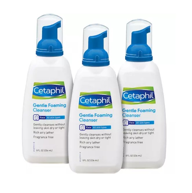 Cetaphil Gentle Foaming Cleanser for Sensitive and All Skin Types (8 oz., 3 pk.) - Walmart.com 