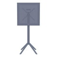 thumbnail image 5 of Compamia Sky Square Folding Bar Table 24 inch Dark Gray, 5 of 10