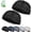 Black+black, variant on 2 Pack Men's Breathable Brimless Hat, Tang Ultra Hat, Large-Mesh Brimless Skullcap, Adjustable Hip-Hop Cap Docker Beanie