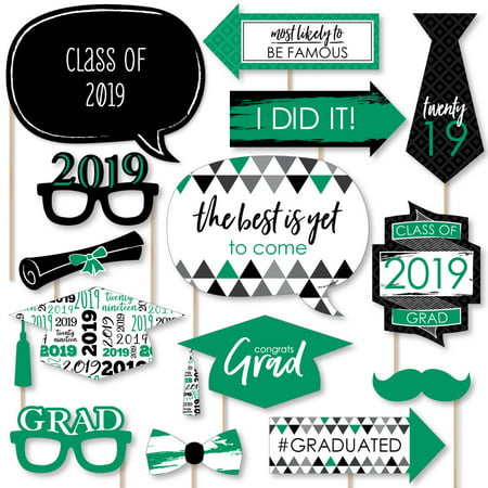 Green Grad - Best is Yet to Come - Green 2019 Graduation Party Photo Booth Props Kit - 20 (Best 18th Party Themes)