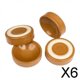 thumbnail image 1 of 3x4 Uds. Protectores de suelo redondos para muebles, 43mm, para sofá cama, pianos, color marrón 6 piezas, 1 of 10