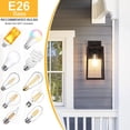 thumbnail image 7 of Outdoor Wall Sconce, Exterior Waterproof Wall Lantern Light Fixtures, Brown Anti-Rust Porch Lights with Toughened Glass Shade, Anti-Rust E26 Socket Front Door Wall Mount Lighting, 2 Pack, 7 of 7