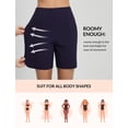 thumbnail image 6 of baleaf Women's 7'' Swim Board Shorts with Zipper Pockets High Waisted Tummy Control Long Beach Swimming Shorts UPF 50+ Quick Dry Modest Swimsuits Bottoms Navy Blue XL, 6 of 7