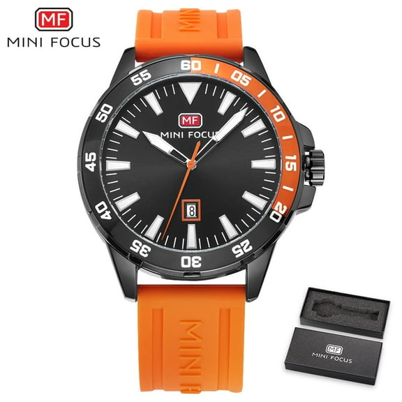 MINI FOCUS Luxury Brand Men's Watches Waterproof Quartz Fashion Sport Wristwatches Relogio Masculino Silicone Strap Reloj Hombre