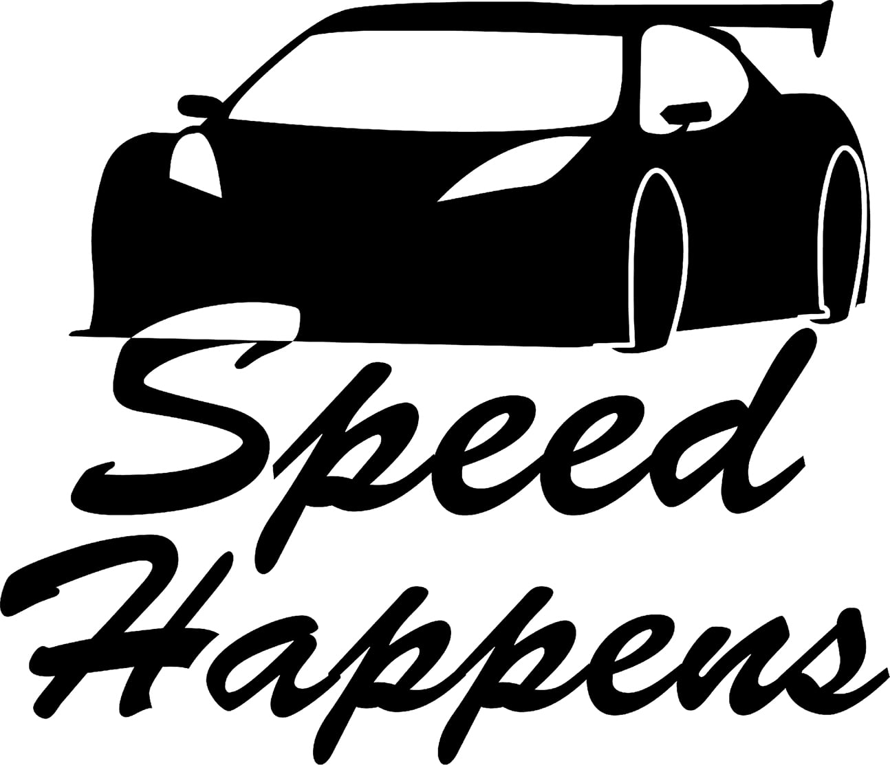 Speed Happens Low Race Car Funny Track Motorsport Fast Wall Decals for