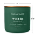 thumbnail image 3 of Colonial Candle Pop of Color Winter Woods Jar Candle, 3 Wick, 14.5 oz, 80 Hours Burn, Woody & Earthy, 3 of 6