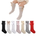 thumbnail image 1 of SUNSIOM Infant Girls Long Stockings Princess Solid Color Cute Bowknot Socks Spring Summer Thin Mesh Over-The-Knee Socks, 1 of 9
