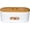 White Box, variant on Breadbox Bin with Bamboo Lid&Window Modern Metal Box Bread Storage Container for Kitchen Counter Vintage Kitchen Black bread box