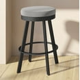 thumbnail image 5 of Amisco Swice 26 in. Swivel Counter Stool - Grey Polyester / Black Metal, 5 of 7
