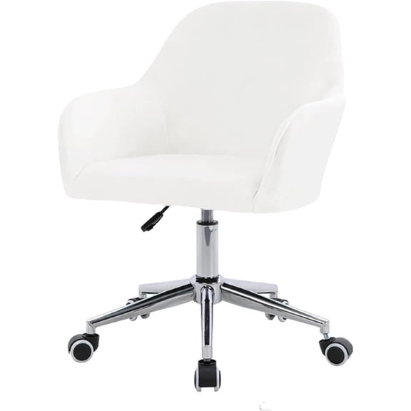 Velvet Office Chair Slipcover with Arms,Cover Chair for Vanity,Modern Office Computer Chair Protector,Stretch Wingback Dining Chair Cover Protector for Home Kitchen Living Room