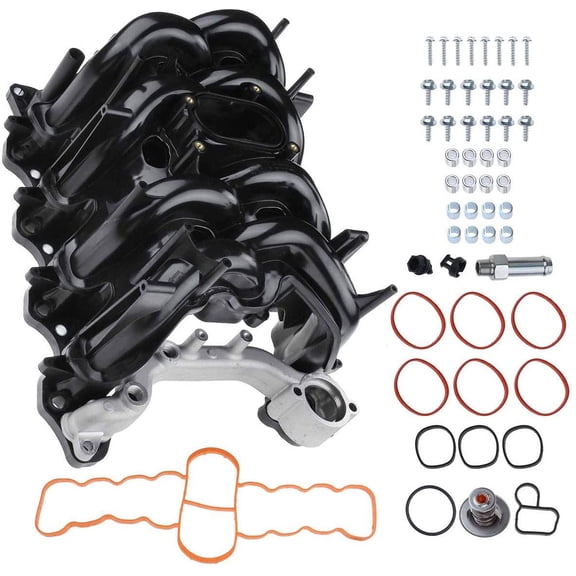 A-Premium Engine Intake Manifold with Gasket Compatible with Ford Expedition 1997-2004 F-150 1997-2006 F-250 1997-2006 E-150 E-250 2003-2006 V8 4.6L