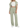 thumbnail image 4 of Fantaslook Womens Wide Leg Pants with Pockets High Waisted Casual Lounge Pants Work Office Pants, 4 of 8