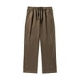 thumbnail image 2 of WAVSUF Regular Fit Cargo Pants for Men's Multiple Pockets Long Pants New Casual Tight Loose Drawstring Elasticity Pants Coffee Size XL, 2 of 7