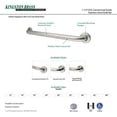 thumbnail image 2 of Kingston Brass GB1248CS Designer Trimscape Concealed Flange ADA 48-Inch Grab Bar with 1.5-Inch Outer Diameter, Stainless Steel, 2 of 2