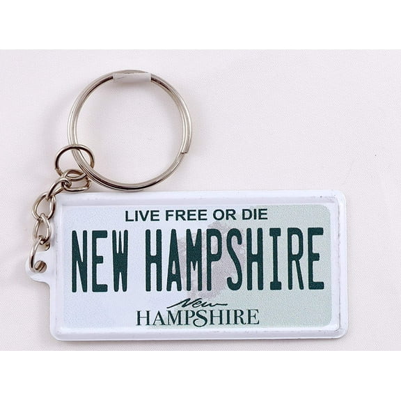 New Hampshire License Plate Aluminum Ultra-Slim Rectangular Souvenir Keychain