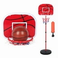 thumbnail image 4 of Kids' Adjustable Basketball Hoop Toy - 1.5M Height-Adjustable, Safe Material, Compact Portable Design for Fitness Coordination Development, Includes 1 Ball, 4 of 7