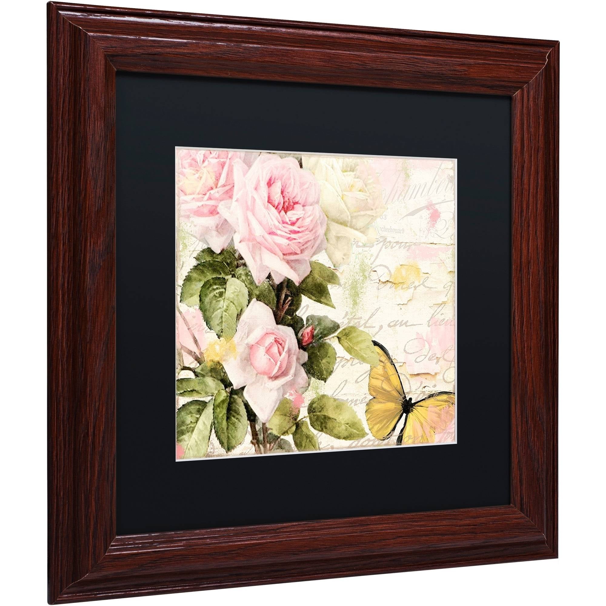 Trademark Fine Art "Florabella II" Canvas Art by Color Bakery Black Matte, Wood Frame
