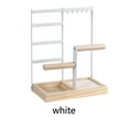 thumbnail image 4 of Jewelry Display Holder Metal Wood Organizing Standing Showing Tray Necklaces Rings Hanging Rack Large Capacity Jewelry Organizer Jewelries Stand Bracket Home White, 4 of 8