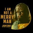 thumbnail image 2 of Boy's Star Trek: The Next Generation Worf I Am Not a Merry Man  Graphic Tee Black Small, 2 of 5