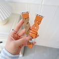 thumbnail image 4 of Allytechgroup Watch Band Compatible with Apple Watch Band 41mm 40mm 38mm iWatch Series 9/8/SE/7/6/5/4/3/2/1, Braid Stylish Design Wrist Band for Women, Orange, 4 of 7
