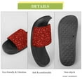 thumbnail image 7 of GZHJMY Stylish Slides for Women Men, Red Glitter Soft Flexible Slip-on Sandals Slippers, 7 of 7