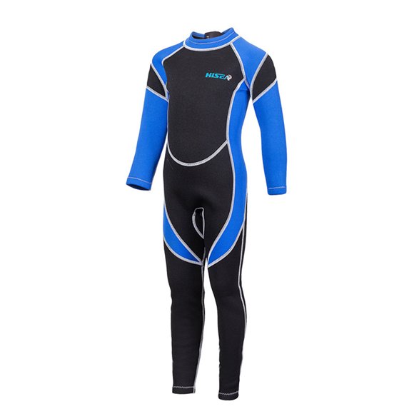 Kids Wetsuit Girls Boys Zippered Long Sleeve Diving Swimsuit Quick