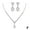 White, variant on 2025 Women's Earrings, Necklace and Bracelet Three-piece Set