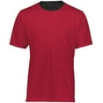 thumbnail image 6 of Augusta Sportswear XXS Boys Short Sleeve Mesh Reversible Jersey Black/Scarlet 1603, 6 of 7