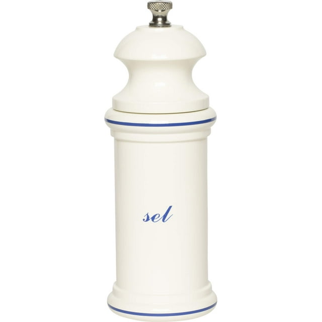 Fletchers' Mill Collection Provençale Mill Moulin à sel, 6 Pouces, Blanc avec sel Bleu