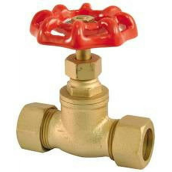 PROPLUS GIDDS-270903 Stop Valve, 1/2 In. Comp. x 1/2 In. Comp., Lead Free - 270903,