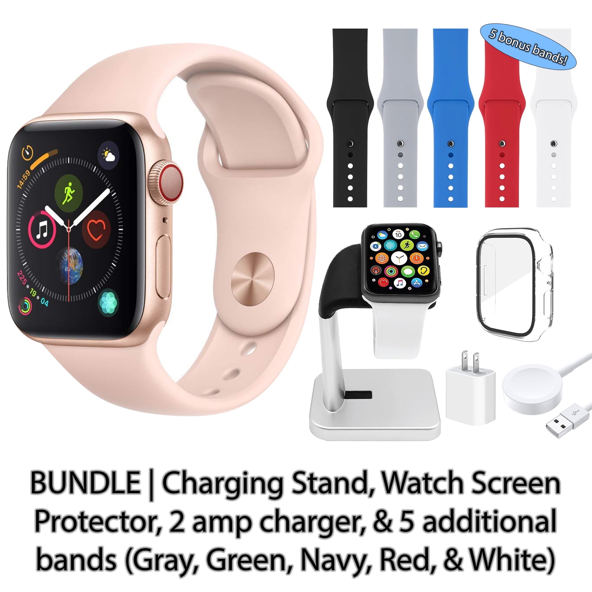 Apple - 【美品】Apple Watch series 4 40mm ゴールド×ピンク Apple Watch Series 4 40mm 44mm GPS+ WIFI + LTE UNLOCKED Gold